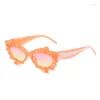 Sunglasses Flower Decorative Funny Pink Irregular Designer Fashion Novelties Purple Luxury Y2k Rave Party Personality Glasses