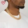Hiphop Men Jewelry Miami Cuban Link Chain 20mm 925 Sterling Silver Iced Out Moissanite Cuban Chain