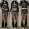 Camisetas femininas manga longa cropped tops para mulheres gráfico estampado com strass roupas grunge retrô vintage Harajuku camisetas fofas