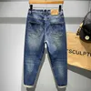 Erkekler Vintage Skinny Jeans Erkekler için Yıkama Ağız Yiyecek Gözyaşı Yırtık Moda Sokak Günlük Elastikiyet Pamuklu Erkek Denim Pantolon 230316 L230726