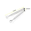 Cooking Utensils 12Pcsset Stainless Steel Mini Serving Tongs 53Inch Heart Shape Head Sugar Ice Cube Bread Food Clips Kitchen Gadget 230726