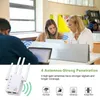 Yönlendiriciler 5GHz WiFi Booster Treater 1200Mbps Kablosuz WiFi Extender 2.4G/5GHz Ağ Amplifikatörü Yönlendirici Uzun menzilli Sinyal Repetidor 230725