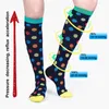 Спортивные носки Compression Sock 5 пары на сетевые бегущие мужчины женщины на открытом воздухе гонки с длинным давлением высокий