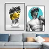 David Statue Canvas Painting Classic Sculpture Posters And Prints Street Wall Art Pictures for Living Room Home Decor w06