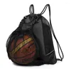 Outdoor Bags Strap Pocket Drawstring Backpack For Men And Women Sports Basketball Football Training Bag Riding Mesh