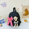 Schooltassen gepersonaliseerde schattige rugzak voor tienermeisje athetische studentenrugzak met schattige accessoires Aangepaste naam Kawaii-tas