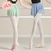 Calças de dança de balé para uso no palco cintura alta flanging prática de emagrecimento shorts evasê tecido de nylon adulto