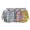 Felpe con cappuccio Felpe Synpos Primavera Bambini Ragazzi Plaid Autunno Neonata Camicia a maniche lunghe in cotone Casual Bambini Top con cappuccio Vestiti 1 7 anni 230807