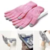 Disposable Gloves 1 Pair Winter Knitting Furry Warm Mitts Multi-color Full Finger Mittens Women Man Outdoor Sport Touch Screen
