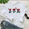 Frauen Hoodies Weihnachten Sweatshirt Vintage Grafik Vogel Pullover Weibliche Lose Baumwolle Solide Verdicken Frauen Harajuku Mode