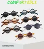 Occhiali da sole 23 Round Frame Punk Double Layer Flip per uomo e donna Tendenza moto personalizzata