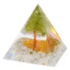 Decorative Flowers Crystal Tree Pyramid Home Ornament Meditation Collection Desk Top Decor Yoga Desktop Stone Craft Office