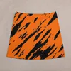 Skirts Tiger Print Bengal Orange Black Animal Pattern Mini Skirt Night Club Outfit Satin