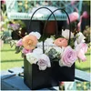 Present Wrap Flower Girl Basket With Handle PVC Paper Bags Box smycken Förpackning Portable Handy Drop Delivery Home Garden Festive Party S OT8CX