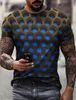 Camisetas para hombre, camisetas de manga corta con estampado de ilusión óptica 3D para hombre, ropa de calle Harajuku con degradado a la moda, tendencia de Hip Hop de gran tamaño