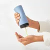 Distributeur de savon liquide 240 ml pour salle de bain cuisine rechargeable vaisselle Silicone divisé bouteille Squeeze Dispense 230726