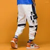 Calça Masculina 2023 Tide Brand Macacão Masculino Instagram Super Fire Hip Hop Loose Patchwork Perna Fivela Alça Esportes Casual