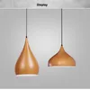 Ny stilhänge Light Wood Grain Pendant Lamp E27 Light for Home Restaurant Decoration Lighting Factory 268i