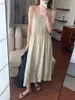 Casual Kleider Alien Kitty Daily Slip Maxi Kleid Frauen Sanfte Süße OL Schlank Sommer 2023 Ärmellose Dame Büro Tragen Chic