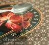 Table Mats Oil Painting Series Dinner Pad 2pcs/Pack Leather Placemates Heat Resistant Washable Designer Floral Iris Home Decoration Luxury