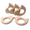 Natural Beech trä fågelform teether handgjorda ekologiska baby leksaker diy trä tänder pendent leksak