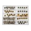 Pulseiras de relógio 60pcs coroa para Rlx cobre 5 3mm 6mm 7mm prata ouro metal haste mista conjunto de peças de reparo 230725