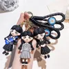 Cute Anime Keychain Charm Key Ring Fob Pendant Lovely Anime Nerdy Doll Couple Students Personalized Creative Valentine's Day Gift Small Pendant A4 UPS