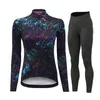 Bisiklet Jersey Setleri Bahar Sonbahar Uzun Ceket Nefes Alabası Kadın Giysileri Dağ Açık Triatlon Giyim Moda Bisiklet Kıyafetleri 230725