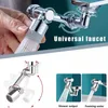 Bathroom Sink Faucets 180 Degree Universal Tap Aerator Splashproof Swivel Water Saving Plastic Faucet Spray Head Wash Basin Extender Kitchen Tool 230726