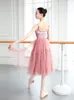 Vêtements de scène Double couche fil doux jupe longue à pois cloche adulte femmes filles Ballet noir rose blanc Tutu