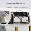 Cat Carriers Dog For Car Breathable Large Capacity Travel Pet Carrier Small Dogs Cats Portable Airline Approved Puppy Handbag