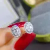 Oorknopjes 2023 Koreaanse Buitenlandse Handel Mode Veelzijdige Luxe 925 Zilver Vol Diamanten Ovaal