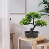 装飾的な花人工松の木フェイクフェイクボンサイ装飾シミュレーション装飾プラスチック植物テーブルシミュレートされたオフィス家