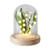 Getrocknete Blumen, LED-Maiglöckchen, handgefertigt, leuchtendes Nachtlicht, DIY-Material für Zuhause, Nachttisch, Desktop-Dekoration, Valentinstag, Geburtstagsgeschenk 230725