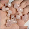 Arts And Crafts 20Mmx15Mm Mushroom Statue Natural Stone Carved Decoration Quartz Hand Polished Healing Crystal Reiki Trinket Gift Room Dhvxv