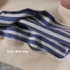 Hoodies Sweatshirts Spring Autumn Stripe Long Sleeves Sweatshirt Kids Boys Loose Bat Tops Girls Baby Boy Cloths 230725