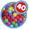 حفرة الكرة الشريحة والبطنة ، شريحة قابلة للنفخ 42 بوصة وحفرة الكرة مع 40 كرة للأطفال الذين تتراوح أعمارهم بين 3-6
