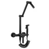 Fodable Kitchen Faucet mässing Black Kitchen Sink Mixer Trap Hot Cold Wall Montered with Spray Gun Rotating Sink Mixer