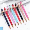 Mignon Forme 12 Pcs Utile Mince Conception Presse Stylo À Bille Poignée Confortable En Métal Avec Clip Fournitures De Bureau