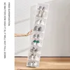 Storage Boxes Bins Clear 1-6pcs Shoe Box Set Foldable Storage Plastic Transparent Door Home Closet Organizer Case Shelf Stack Wholesale 230725