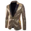 MoneRffi Mens Brillant Blazers Vestes Sequin Glitter costume Veste Hommes Discothèque DJ Scène Chanteur Blazers De Mariage Pardessus Male308h