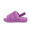 Australian Puffer Womens WGG Australia Fluffy Kapcieczki Slajd Projektant Slipper Furry Fluff Yeah Slajdes Pantoufles Fur Luksusowe zoom sandały