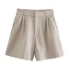 Women's Shorts Ladies Casual High Waist Temperament Fashion Versatile Linen Blended