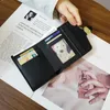 Nieuwe kleuraanpassing Eenvoudige portemonnee dames korte drievoudige kleine portemonnee dames portemonnee kaarthouder portefeuilles trend