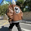 Men's Jackets American retro letter embroidery jackets men Y2K street hip hop trend baseball uniform coat couple casual loose all match jacket 230726