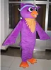 2023 Halloween Purple Owl Mascot Coftume عالية الجودة تخصيص الرسوم المتحركة الأنيمي موضوع البالغ حجم عيد الميلاد كرنفال فستان