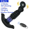 Yutong 360 degrés rotatif gode Anal vibrateur mâle Prostate Massage sans fil Rotation Plug dilatateur gros cul Toy311a