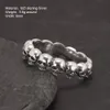 Wedding Rings 925 Sterling Silver Cool Couple Retro Punk Rock Style Skull For Men and Women 230726
