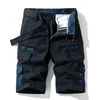 Мужские шорты 2023 Высококачественные камуфляжные грузы для мужских многокачественных бермудских коротких штанов