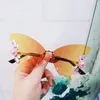 Sunglasses Butterfly Form Fashion Women's Decorative Diamond Metal Sun Glasses Outdoor Lady Street Pography Eyewear UV400